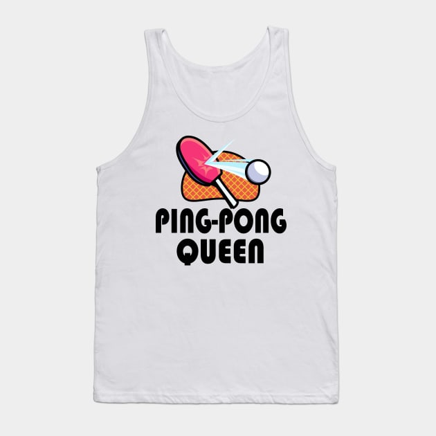 Table Tennis Ping Pong Women Players Tank Top by Foxxy Merch